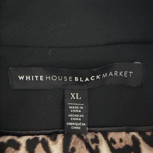 WHBM Double Breasted Cropped Blazer Moto Jacket Black Size XL - Picture 5 of 9